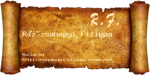 Rózsahegyi Filippa névjegykártya